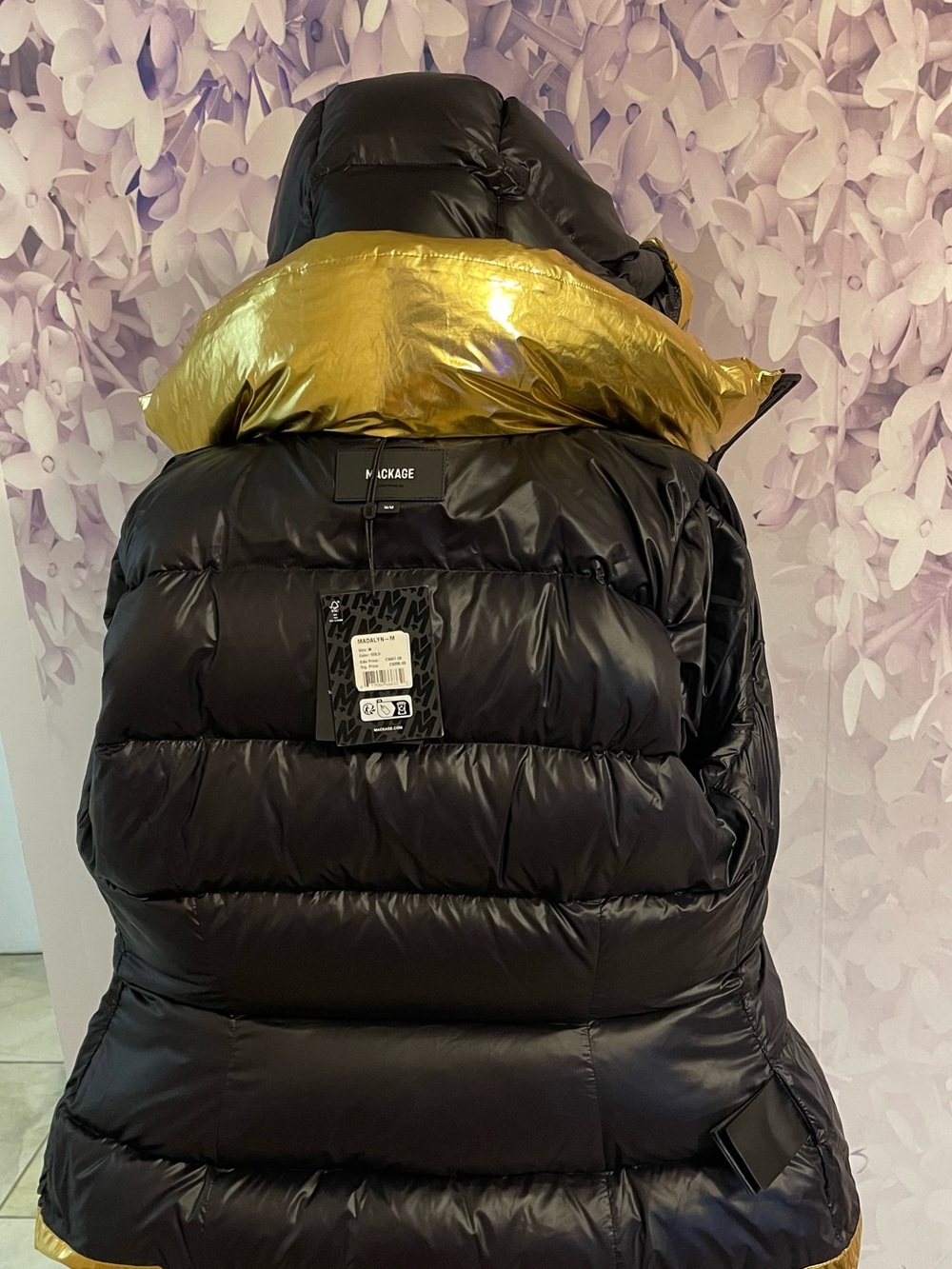 Mackage Jack Madalyn Puffer Jacket – Gold with Black Zippers - Picture 12 of 16